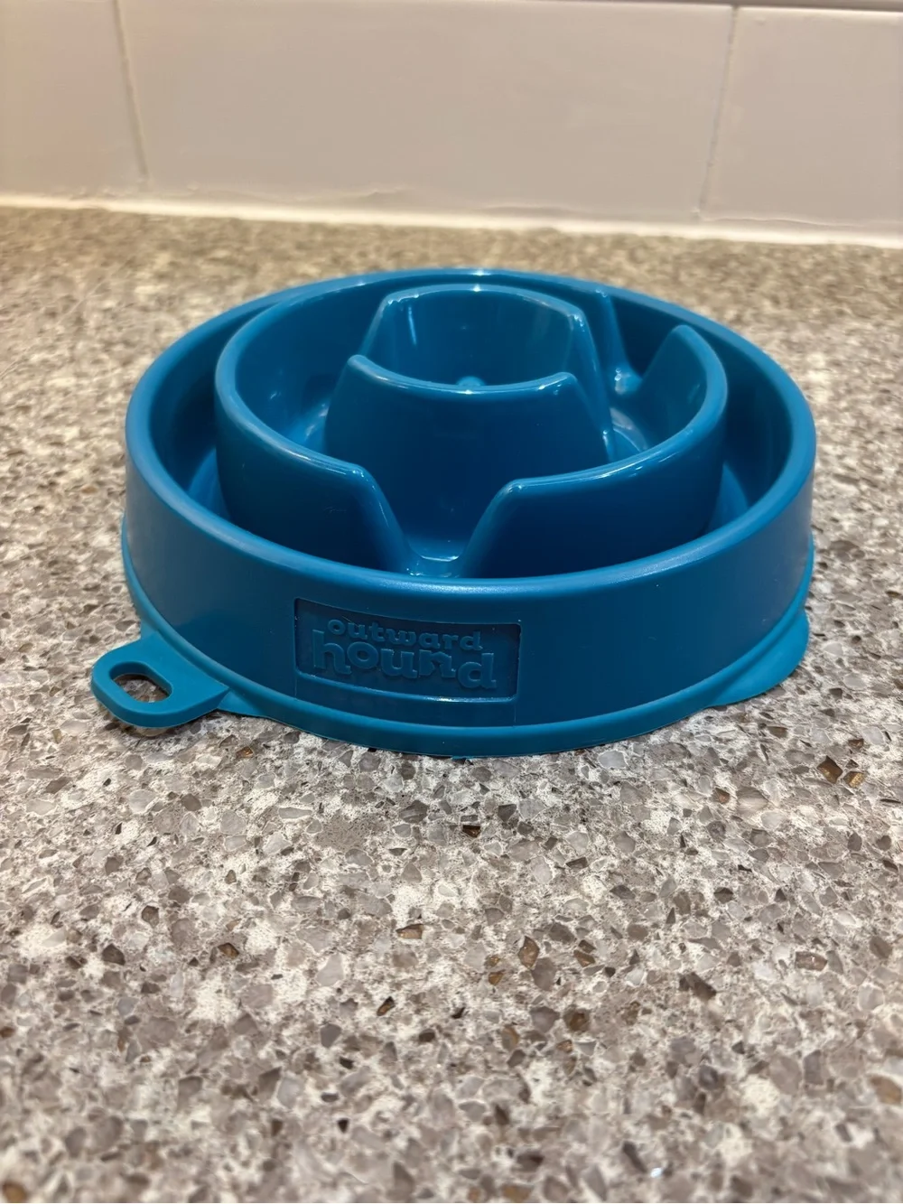 Outward Hound Teal Slow-Feed Maze Bowl